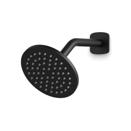 Artos Harmony 6" Shower Head on Angled Arm Matte Black – F924A6BK