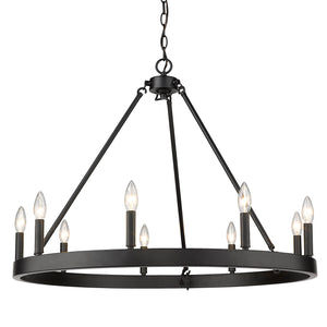 Alastair 9-Light Chandelier in Matte Black