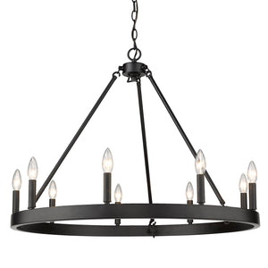 Alastair 9-Light Chandelier in Matte Black