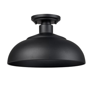 Levitt Natural Black Semi-Flush - Outdoor
