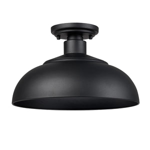 Levitt Natural Black Semi-Flush - Outdoor