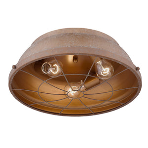 Bartlett Flush Mount in Copper Patina
