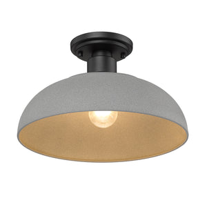 Levitt Natural Black Semi-Flush - Outdoor