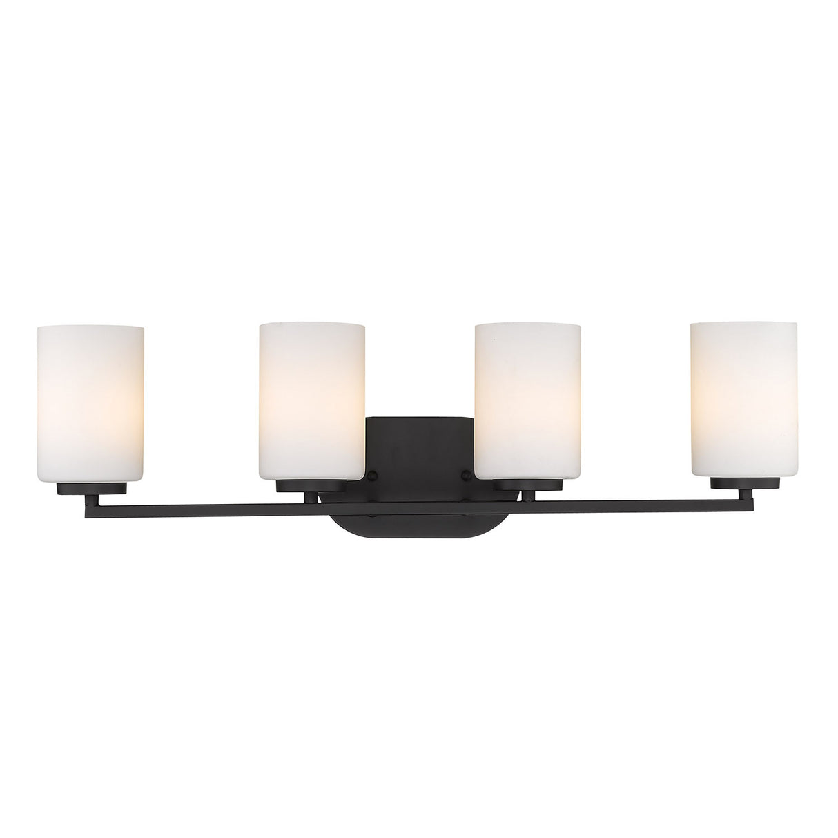 Manhattan 4 Light Bath Vanity in Matte Black