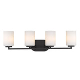 Manhattan 4 Light Bath Vanity in Matte Black