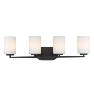 Manhattan 4 Light Bath Vanity in Matte Black