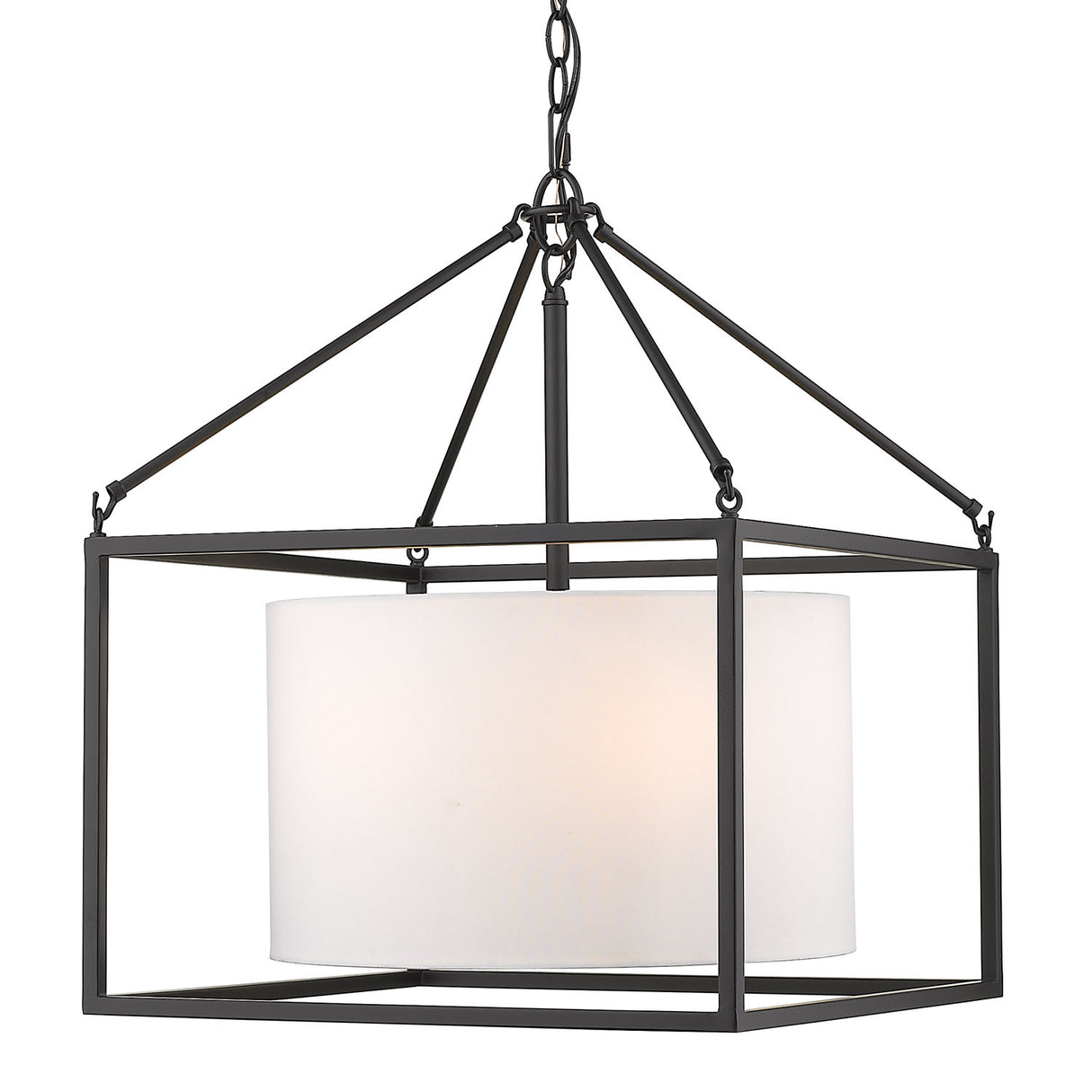Manhattan 5 Light Chandelier in Matte Black