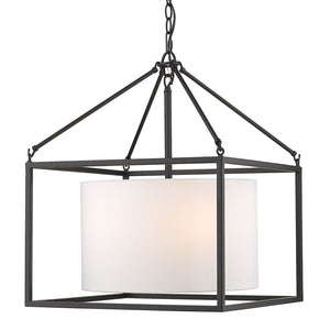 Manhattan 5 Light Chandelier in Matte Black