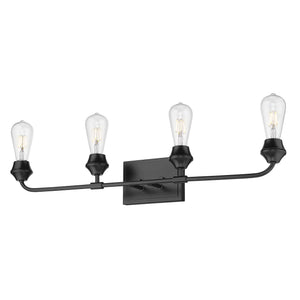 Ormond 4 Light Bath Vanity in Matte Black