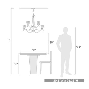 Parrish 9 Light Chandelier in Matte Black with Seeded Glass