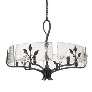 Calla Natural Black 6 Light Chandelier