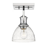 Hines 1-Light Bath Vanity in Chrome with Seeded Glass