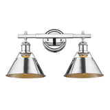 Orwell CH 2 Light Bath Vanity in Chrome with Chrome Shade
