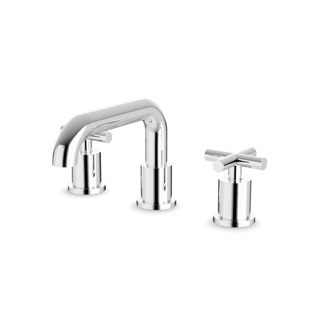 Artos Opera 8" Widespread Bathroom Faucet With Low Spout & Cross Handles Chrome – FS314CH