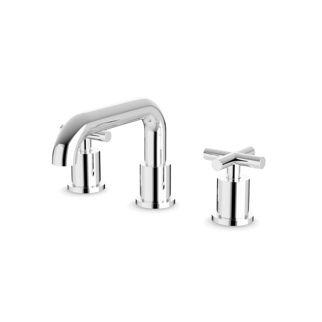 Artos Opera 8" Widespread Bathroom Faucet With Low Spout & Cross Handles Chrome – FS314CH