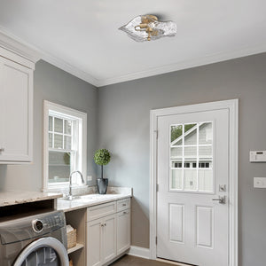 Samara MBS Modern Brass 2 Light Semi-Flush