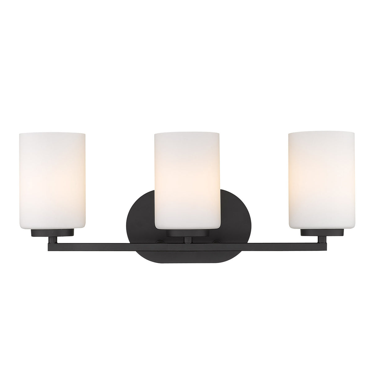 Manhattan 3 Light Bath Vanity in Matte Black