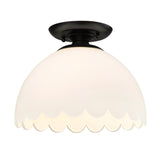 Dorinda BLK Matte Black Semi-Flush