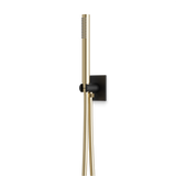 Artos Otella Flexible Hose Handshower Kit with 3.25" Escutcheon Plate Satin Brass / Matte Black – F902-45SBB