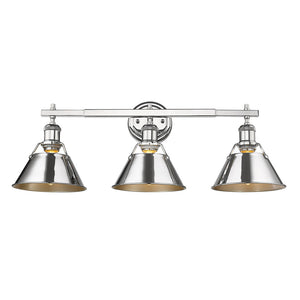 Orwell CH 3 Light Bath Vanity in Chrome with Chrome Shade