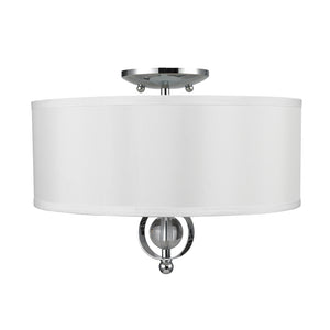 Cerchi Flush Mount in Chrome with Opal Satin Shade