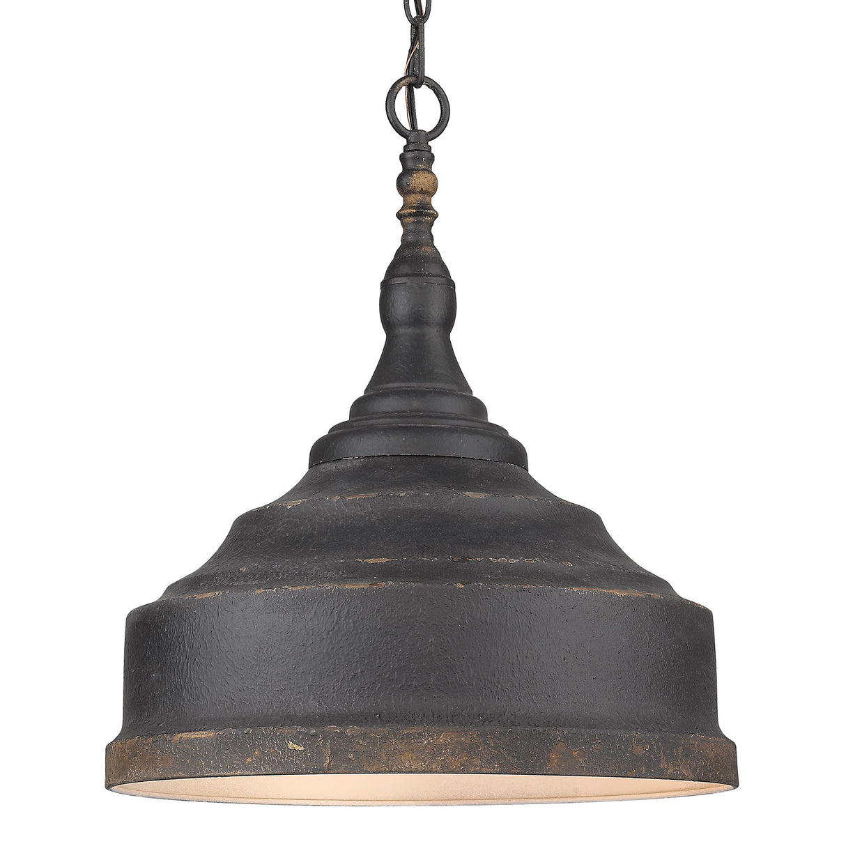 Keating 3 Light Pendant in Antique Black Iron