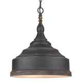 Keating 3 Light Pendant in Antique Black Iron