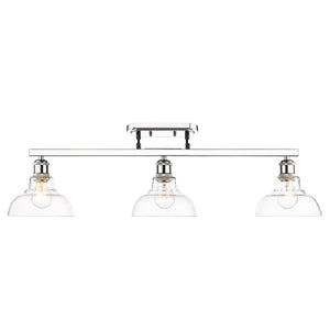 Carver 3-Light Semi-Flush in Chrome