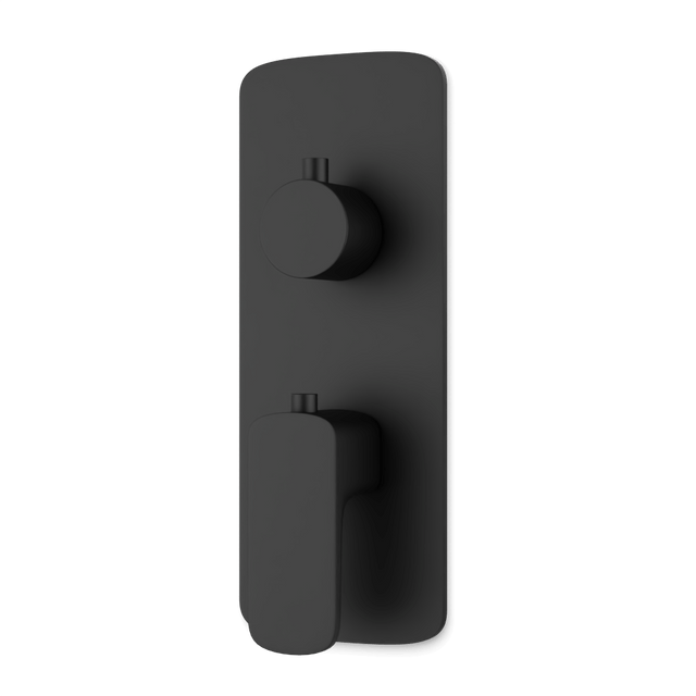 Artos Harmony Thermostat with 3-Way Diverter & Off Position Trim Kit Matte Black – F903B-64TKBK