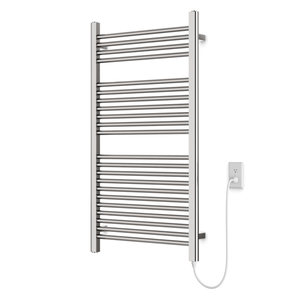 Artos Denby 44" x 24" Plug-In Heated Towel Rail Brushed Nickel – M11160P-BN