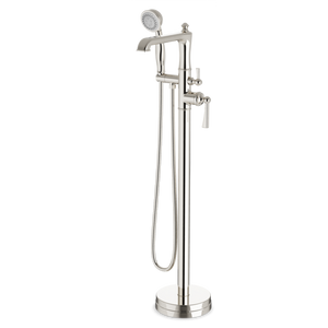 Artos Classic Floor Mount Tub Filler Trim Kit with Hand Held Shower Polished Nickel