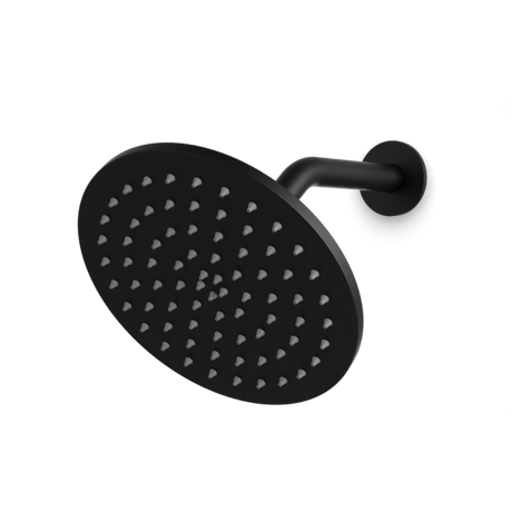 Artos Opera 8" Shower Head on Angled Arm Matte Black – F907-9BK
