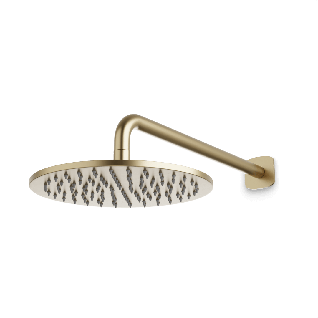 Artos Harmony 10" Rain Shower Head on Wall Mount Arm Satin Brass – F924W10SB
