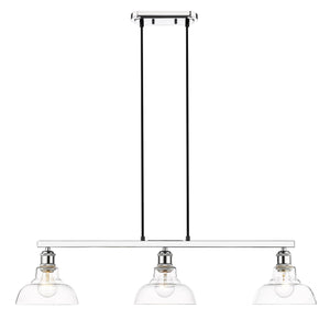 Carver 3-Light Semi-Flush in Chrome