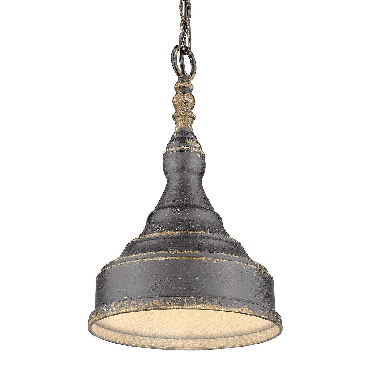 Keating 1-Light Pendant in Antique Black Iron