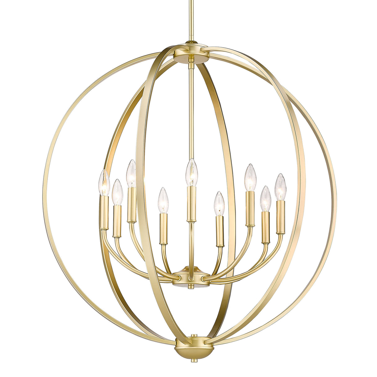 Colson OG 9 Light Chandelier in Olympic Gold