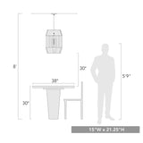 Seabrooke Outdoor 1 Light Pendant in Natural Black