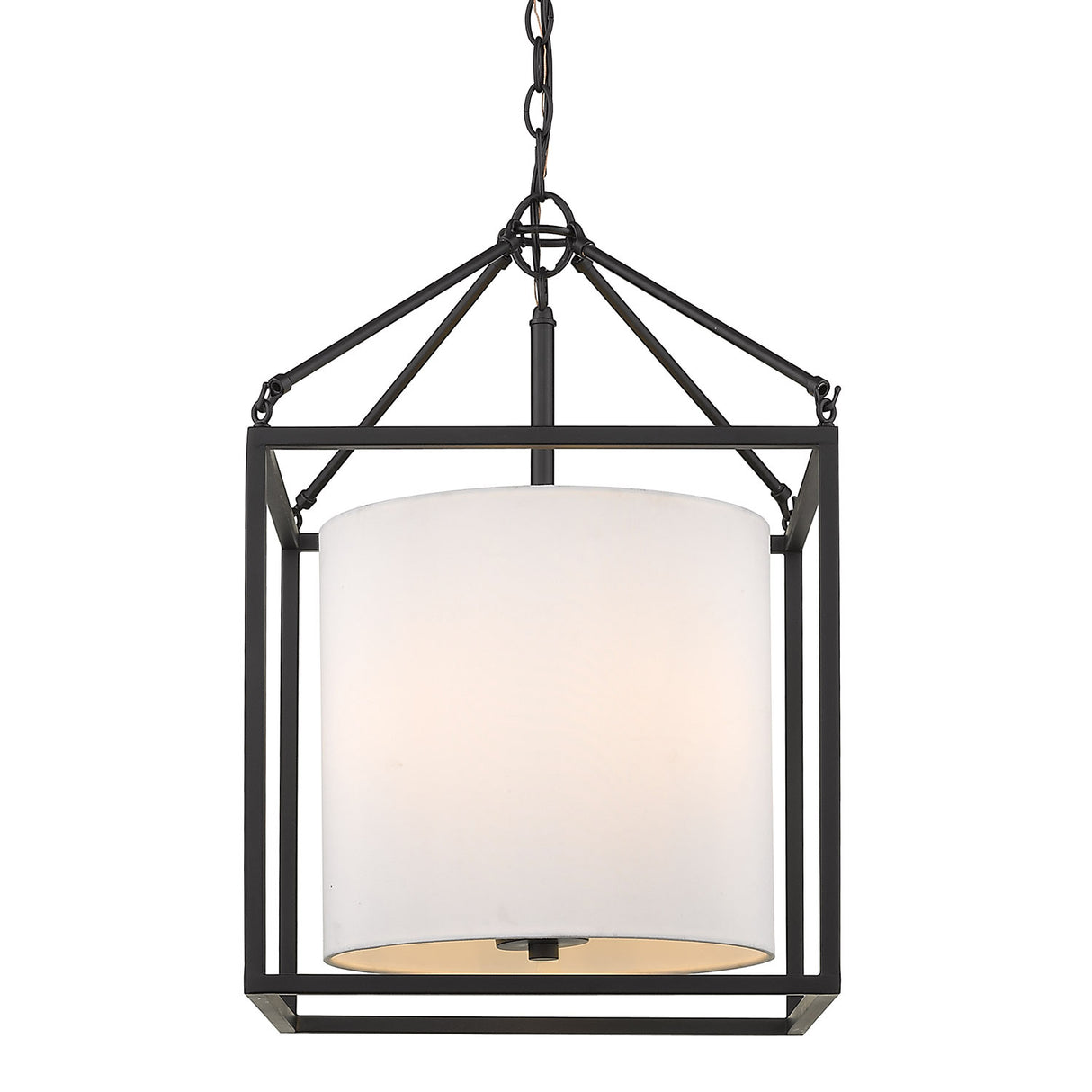 Manhattan 3 Light Pendant in Matte Black