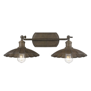 Clemence 2 Light Bath Vanity in Dark Rust
