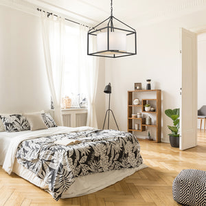 Manhattan 5 Light Chandelier in Matte Black