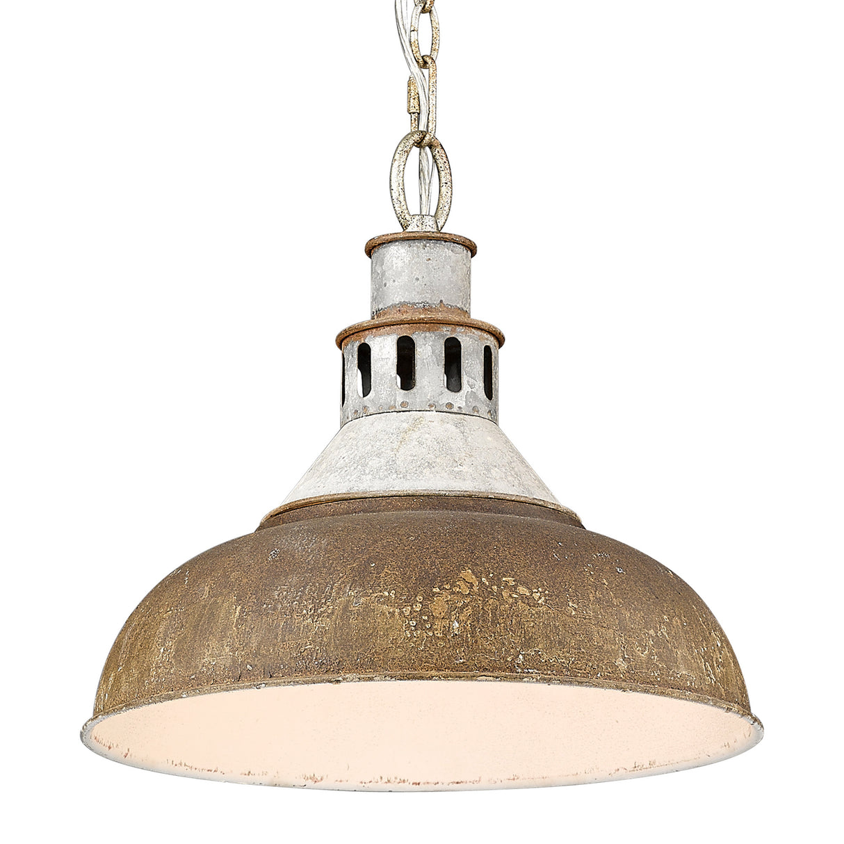 Kinsley Large Pendant in Aged Galvanized Steel