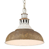 Kinsley Large Pendant in Aged Galvanized Steel