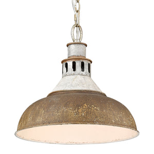 Kinsley Large Pendant in Aged Galvanized Steel