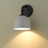Zoey 1-Light Wall Sconce in Matte Black with Matte White Shade