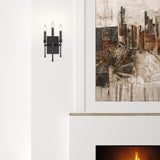 Landon 3 Light Wall Sconce in Matte Black