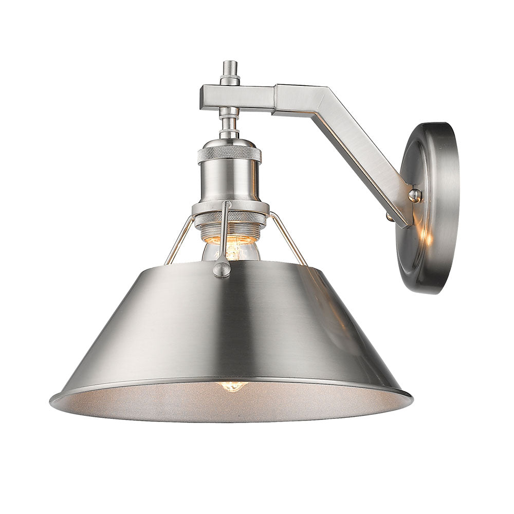 Orwell PW 1 Light Wall Sconce in Pewter with Pewter Shade