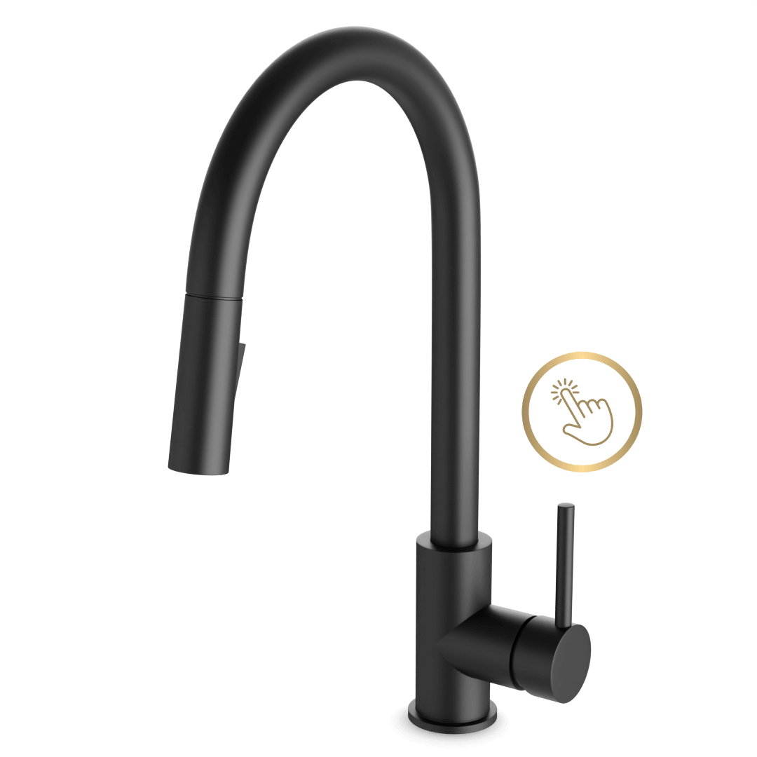 Artos Modern Touch Activated Kitchen Faucet Matte Black – FTS100137BK