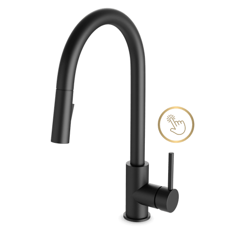 Artos Modern Touch Activated Kitchen Faucet Matte Black – FTS100137BK