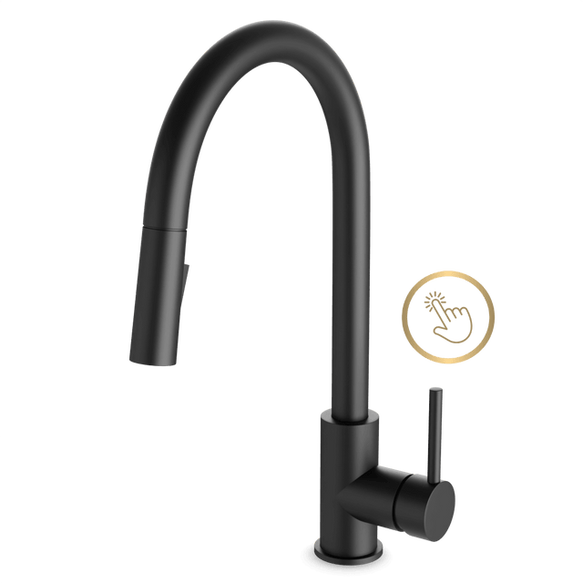 Artos Modern Touch Activated Kitchen Faucet Matte Black – FTS100137BK