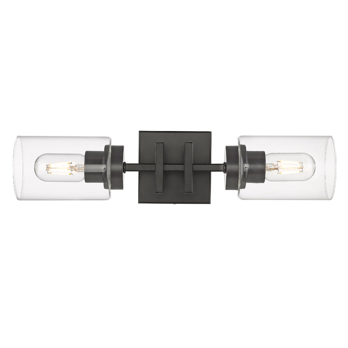 Tribeca 2 Light Wall Sconce in Matte Black